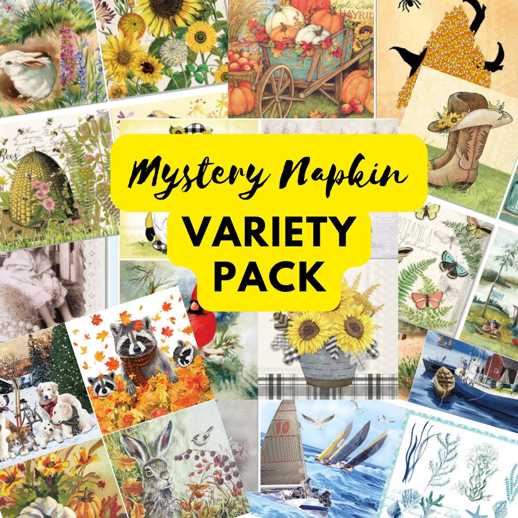 Variety Pack Napkins for Decoupage, Scrapbook, Crafts, Cards, Journals – Decoupage  Napkins.Com
