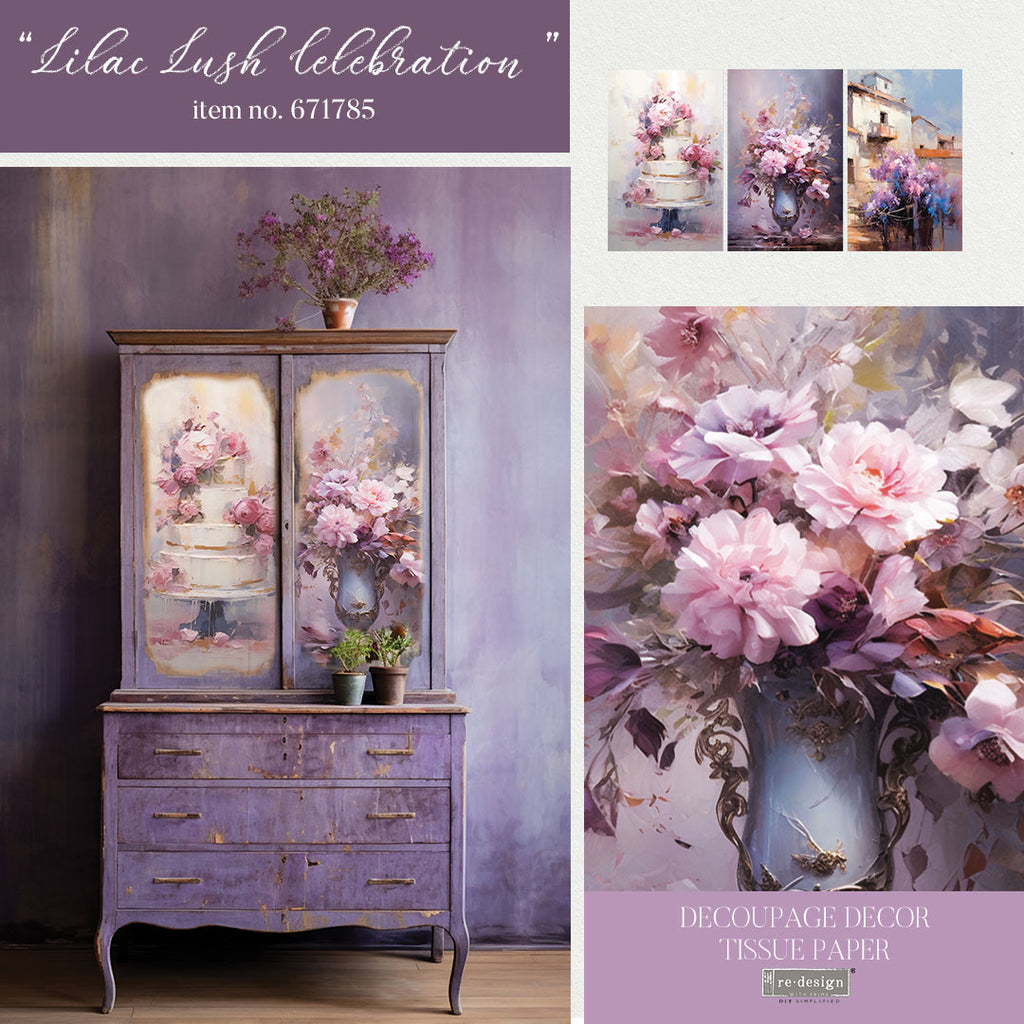 Lilac Lush Celebration ReDesign with Prima Décor Tissue Paper