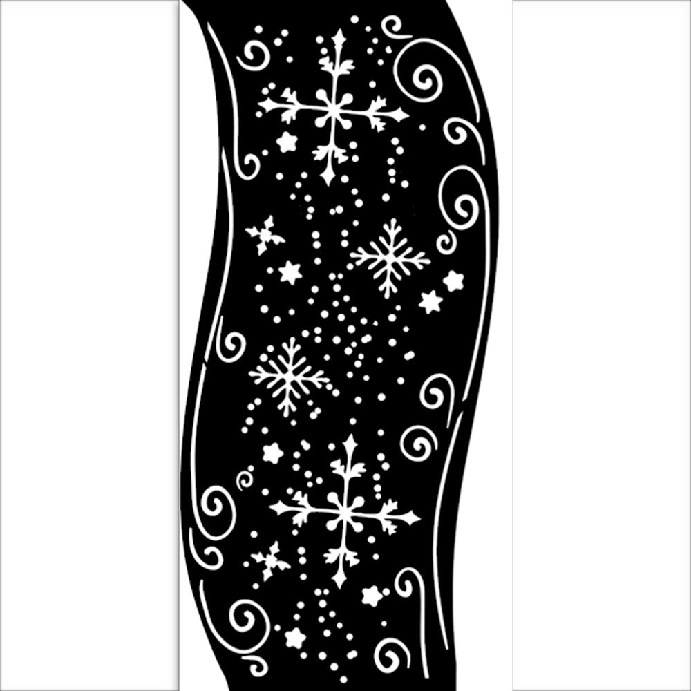 Stamperia 5 x 10 inch Christmas Ribbon with snowflakes Stencils are made of flexible yet strong plastic material. Ideal for 3D effects and Mixed Media