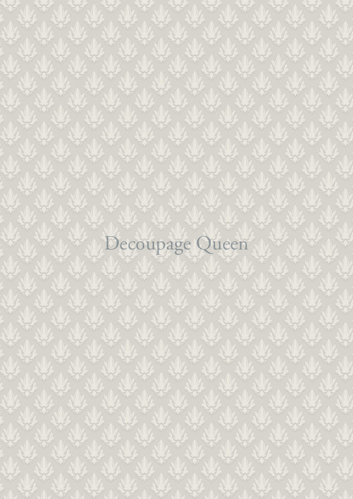 white tile patterns on gray Decoupage  Queen Rice Paper