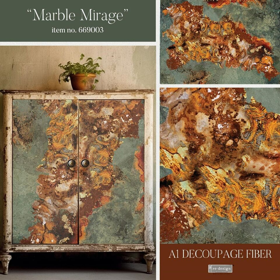 Tear Resistant Decoupage Fiber Paper - A1 Size for Furniture Upcycle ...
