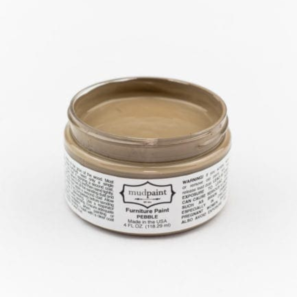Pebble muddy light brown Clay paint by Mudpaint. Colored paint in 4 oz jar