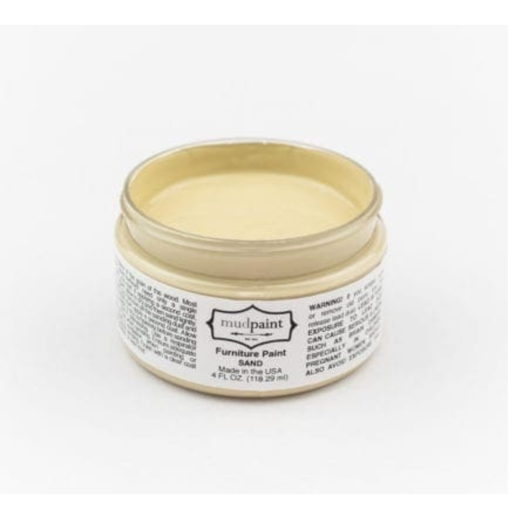 Sand pale tan Clay paint by Mudpaint. Colored paint in 4 oz jar