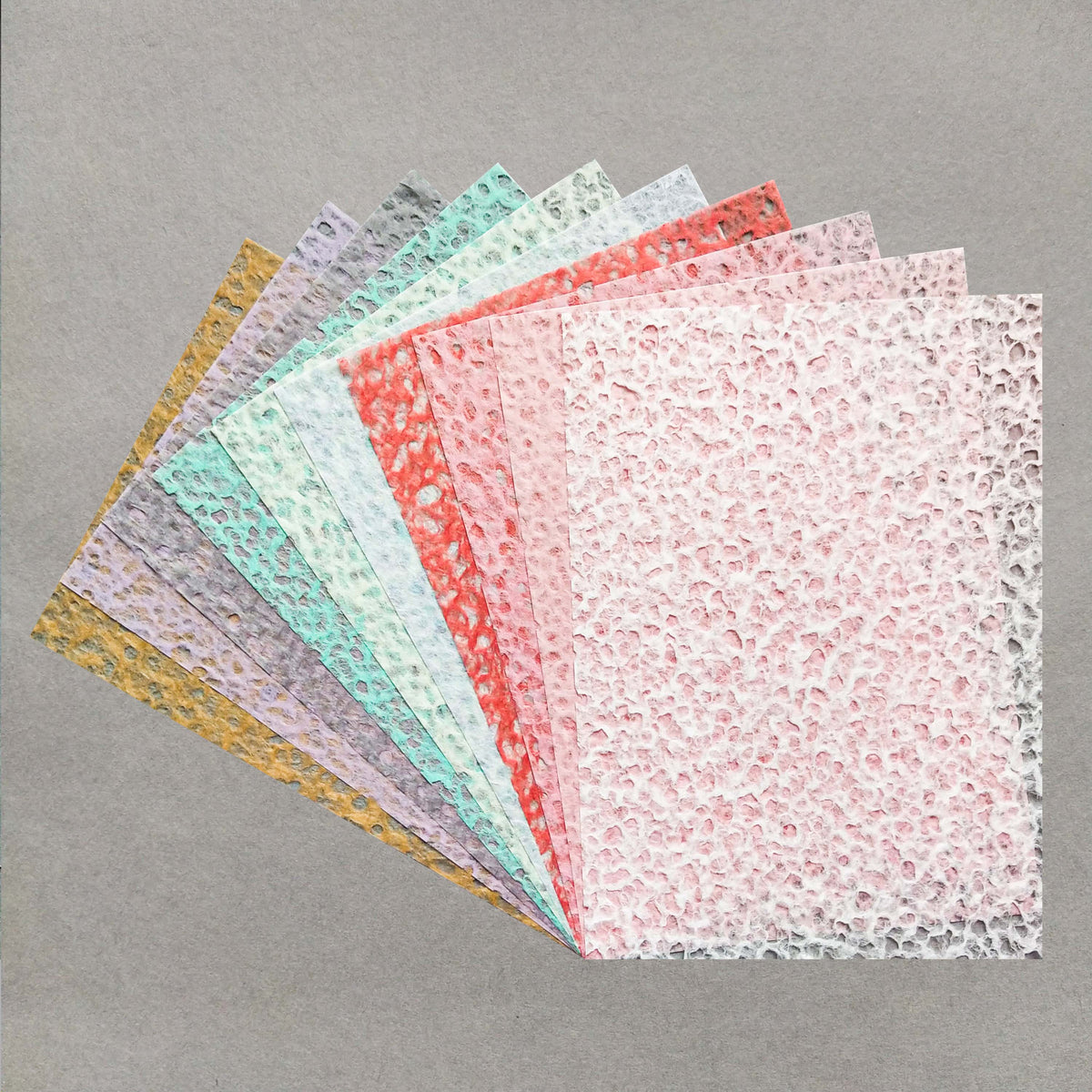 KZ Studio - Assorted A4 Lace Kozo Paper Set 27 Sheets Premium Washi  Mulberry Papers for Arts Crafts Card Making