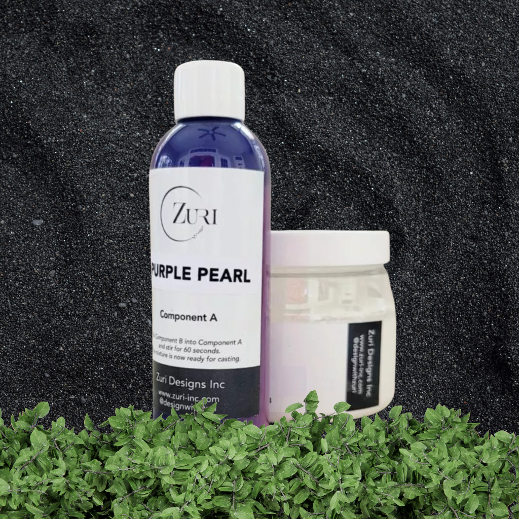Zuri Acrylic Resin Purple Pearl. This solvent-free, water-based system lets you craft striking purple pearl objects effortlessly