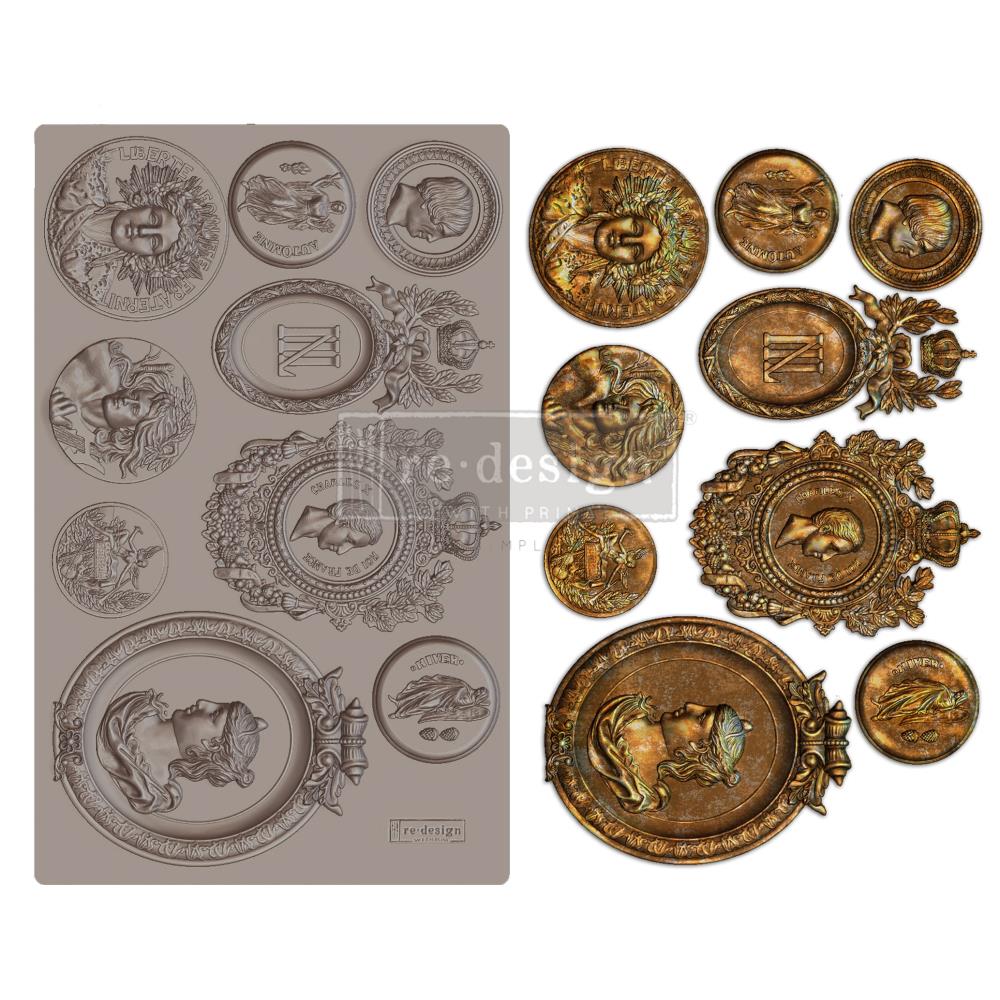 ReDesign with Prima - Decor Mold 5x8 Pattern: Ancient Findings. Heat resistant and food safe. Breathe new life into your furniture, frames, plaques, boxes, scrapbooks, journals