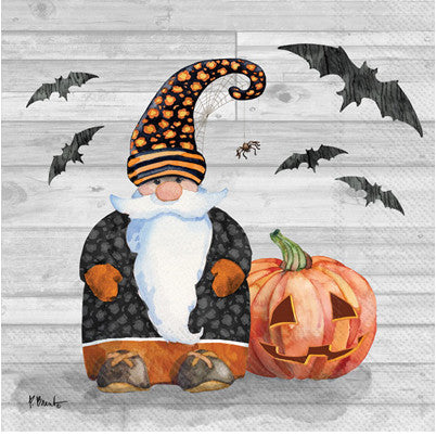 These Halloween Gnome Decoupage Paper Napkins are of exceptional quality. Imported from Europe. 3-ply Ideal for Decoupage Crafting