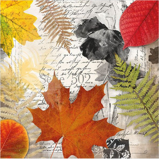 Shop Fall Leaves Decoupage Paper Napkins are of exceptional quality. Imported from Europe.  3-ply, silky feel, and vivid ink colors. Ideal for Decoupage Crafting, DIY craft projects, Scrapbooking