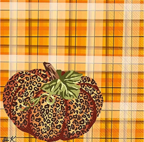 Shop Leopard Plaid Fall Halloween Decoupage Paper Napkins are exceptional quality. Imported from Europe. 3-ply. Ideal for Decoupage Crafting