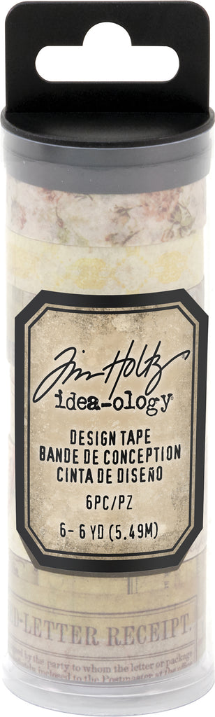 Tim Holtz Idea-Ology Remnants Design Tape can be used for project embellishments and borders. Adhesive backed. Each package contains multiple rolls and designs. Perfect for Decoupage
