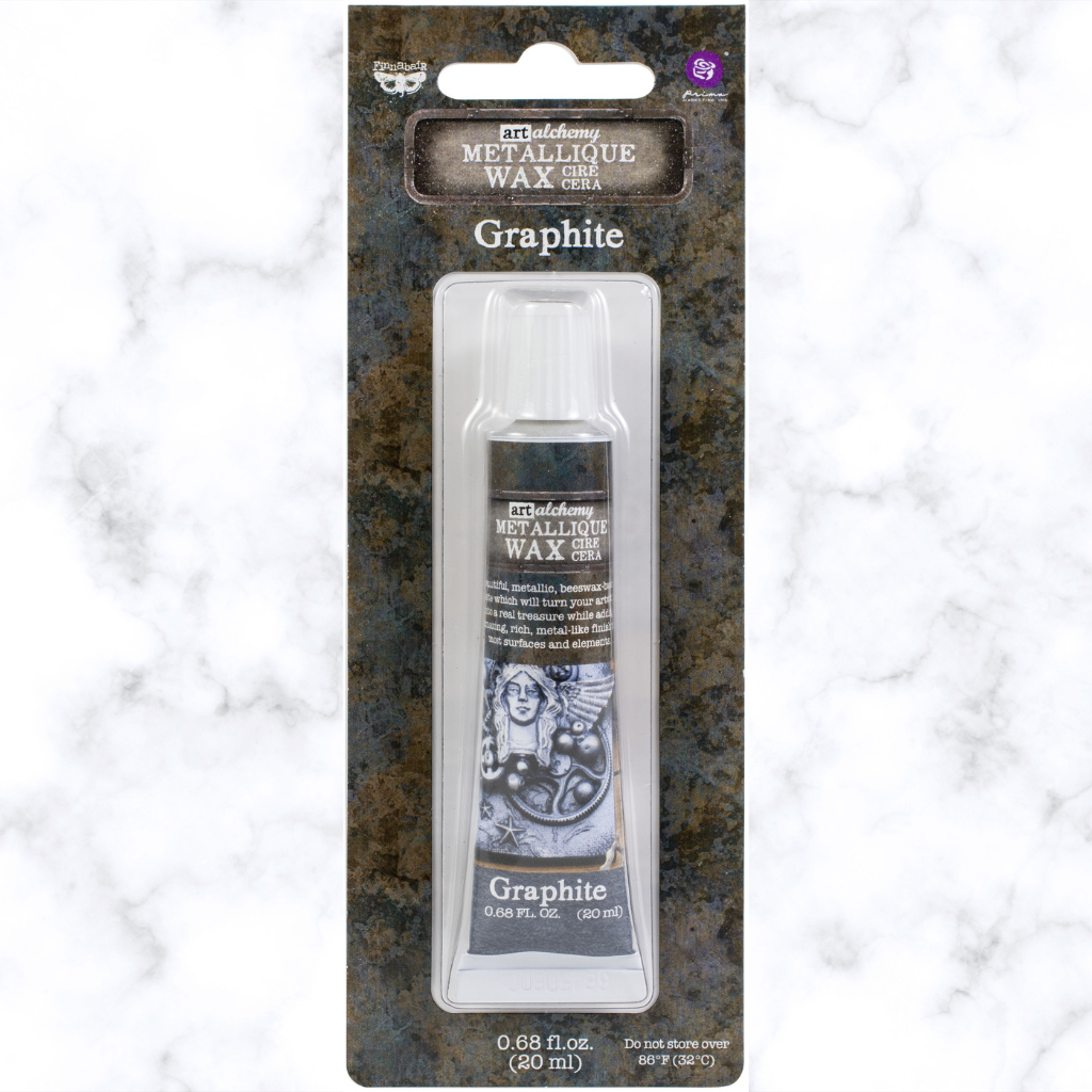 Graphite Finnabair Art Alchemy Metallique Wax - 1 tube .68 oz (20 ml). This beautiful, metallic beeswax-based paste will turn your artwork into a real treasure