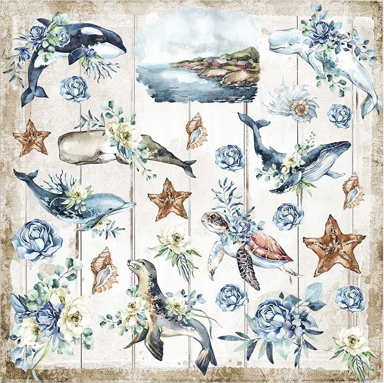 Beautiful Sea Dream Stamperia Scrapbooking Paper Set. These beautiful high quality papers by Stamperia are themed sets with coordinating designs. They are 190g weight. Perfect for your next Decoupage Craft project