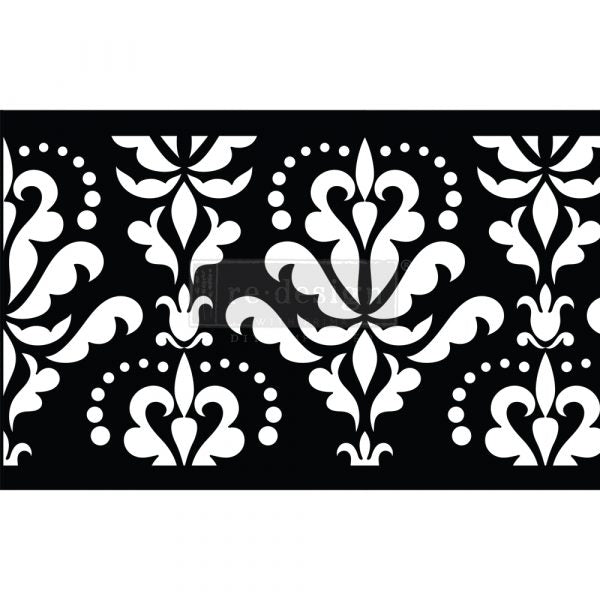 STICK & STYLE – DAMASK FLOURISH – 1 ROLL, 7″ X 3YDS (6″ DESIGN) Flexible design that can be used on any surface, including irregular or oddly shaped surfaces.