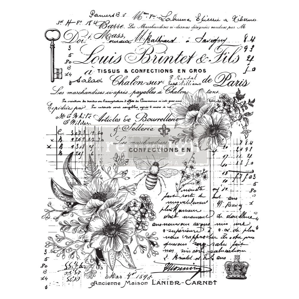 Shop Lovely Ledger Bees Flowers ReDesign with Prima Rub on Transfer 