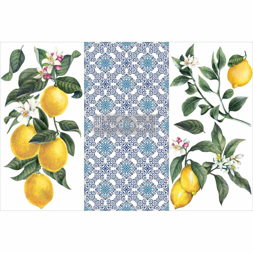 ReDesign with Prima Lemon Tree Decor Transfers® are easy to use rub-on transfers for Furniture and Mixed Media uses. Simply peel, rub-on and transfer