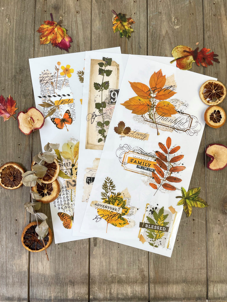 Shop Autumn Essentials ReDesign with Prima Rub on Transfer with Fall Leaves