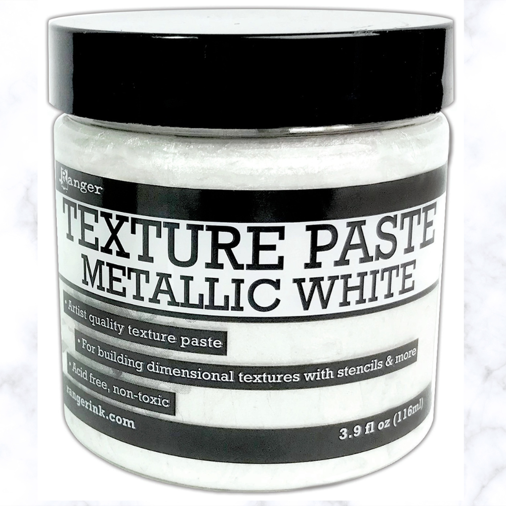 Ranger Texture Paste - Metallic White – Decoupage Napkins.Com