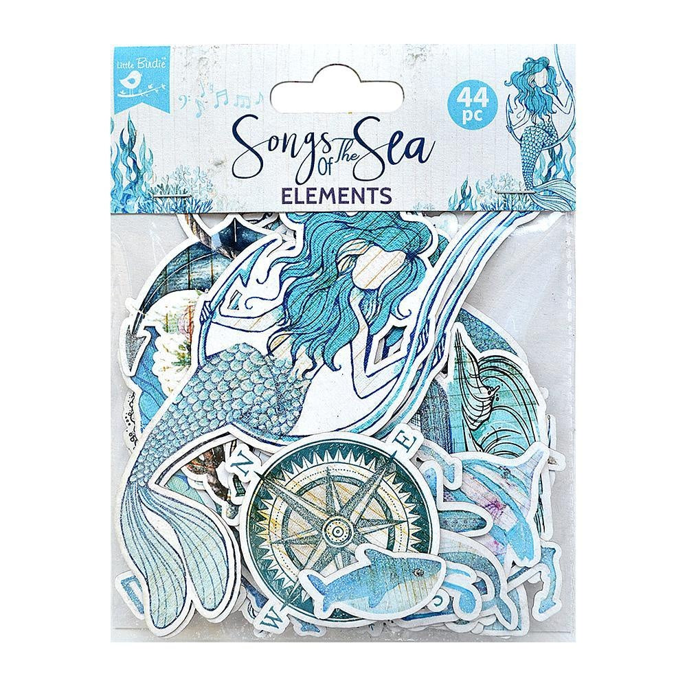 Song of the Sea die cut embellishments can add whimsy, dimension, color and style to greeting cards, scrapbook pages, altered art, mixed media
