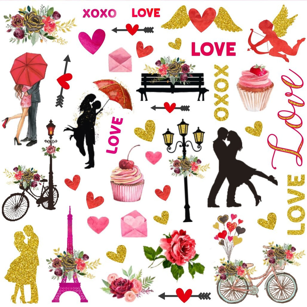 True Love die cut embellishments can add whimsy, dimension, color and style to greeting cards, scrapbook pages, altered art, mixed media