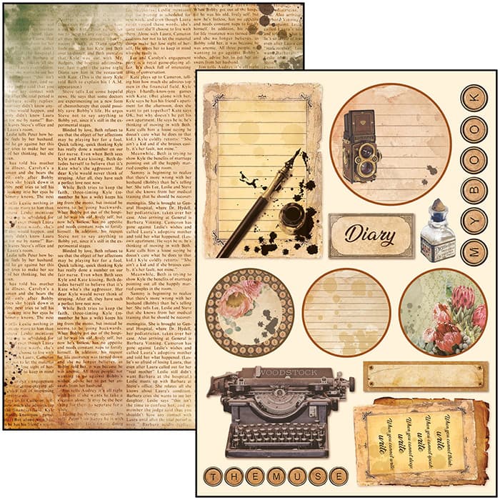 The Muse Ciao Bella Creative Pad for Scrapbooking, Decoupage, Cardmaking, Journaling