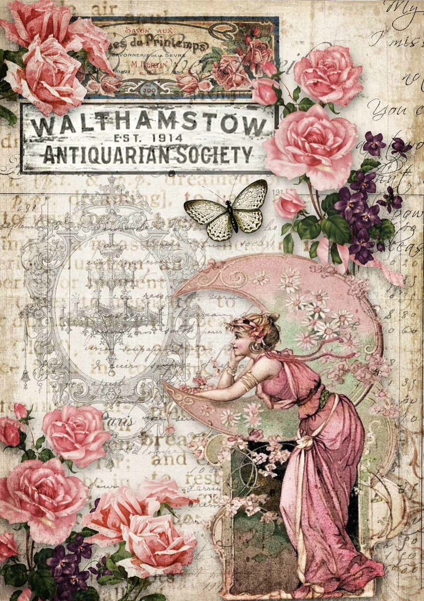 Shop Antiquarian Society Decoupage Queen A3 Rice Paper – Decoupage Napkins.Com shop-antiquarian-society-decoupage-queen-a3-rice-paper-decoupage-napkins-com