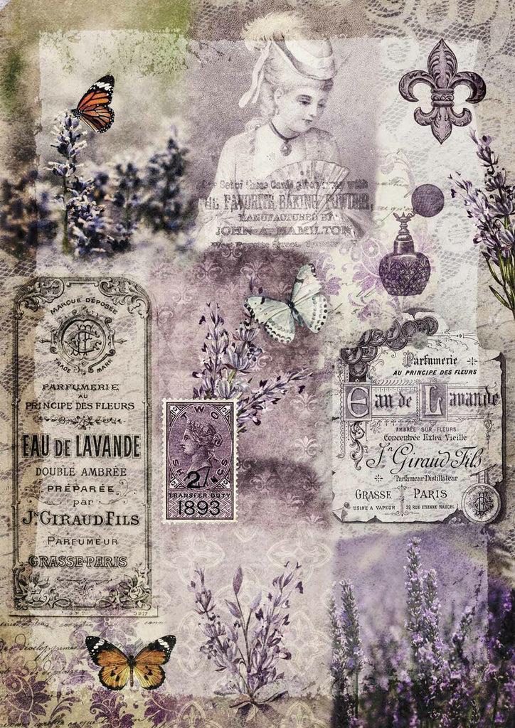 These gorgeous Old Lace and Lavender A3 Rice Papers from Decoupage Queen are manufactured in Italy using Eco-friendly inks. This craft paper is delicate yet durable and perfect for Decoupage Art
