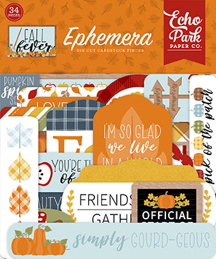 Shop Carta Bella Fall Fever Autumn Ephemera Die Cuts. Have fun embellishing your next Scrapbooking, Journaling, Cardmaking 
