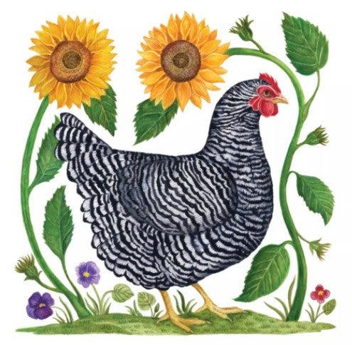 Shop Heavenly Hen with yellow sunflowers Decoupage Paper Napkins are of exceptional quality and imported from Europe. This makes them ideal for Decoupage Crafting, DIY craft projects