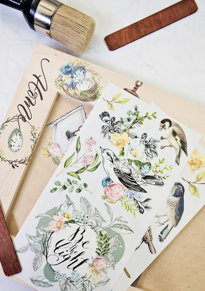 Shop Garden Marvels Birds Flowers ReDesign with Prima Rub on Transfer