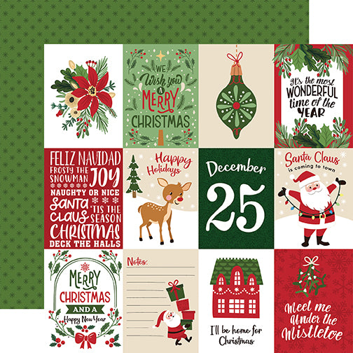Echo Park Journaling Card, The Magic of Christmas Collection - 12"x12" Double-Sided Scrapbooking Cardstock
