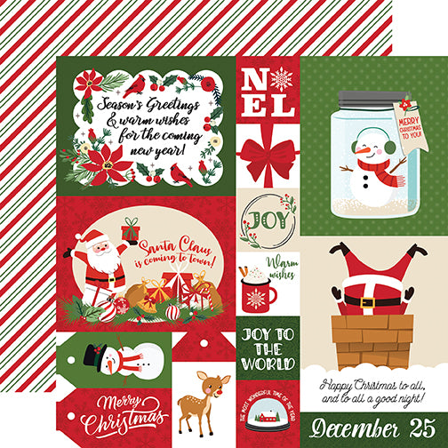 Echo Park Journaling Card, The Magic of Christmas Collection - 12"x12" Double-Sided Scrapbooking Cardstock