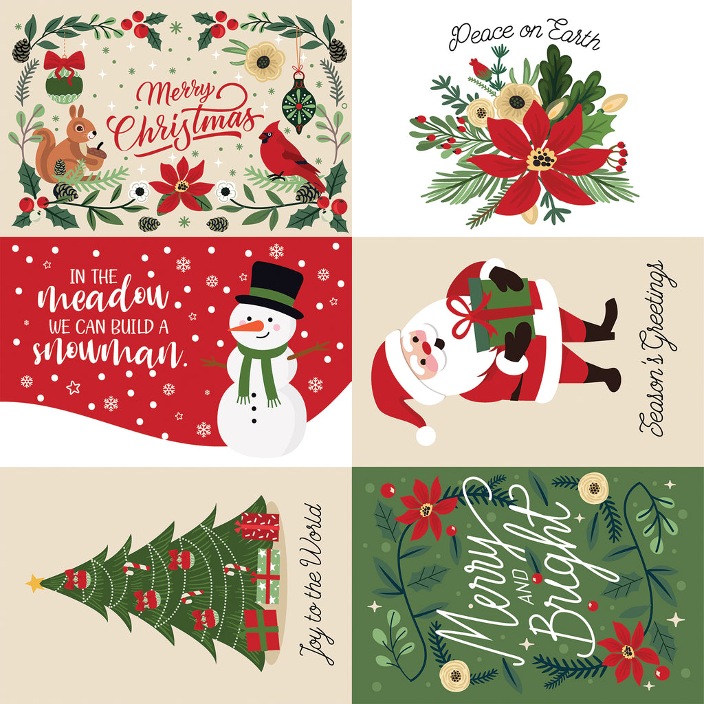 Echo Park Journaling Card, The Magic of Christmas Collection - 12"x12" Double-Sided Scrapbooking Cardstock. Individual Squares