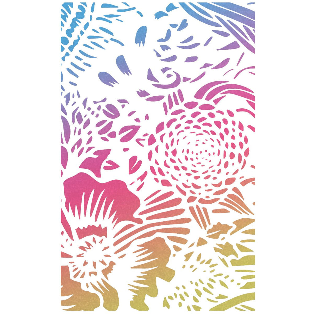 Shop Tulum Stencil Art line. Designed to add layering textures and designs to your projects. It collects different styles, mostly inspired by Ciao Bella's Scrapbooking paper and Rice Paper collections