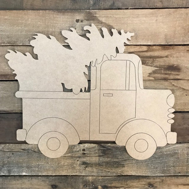 Christmas Tree in Truck - Wood Shape 10" Find top quality MDF wood craft cut outs for decoupage. Wooden shapes make great home décor projects