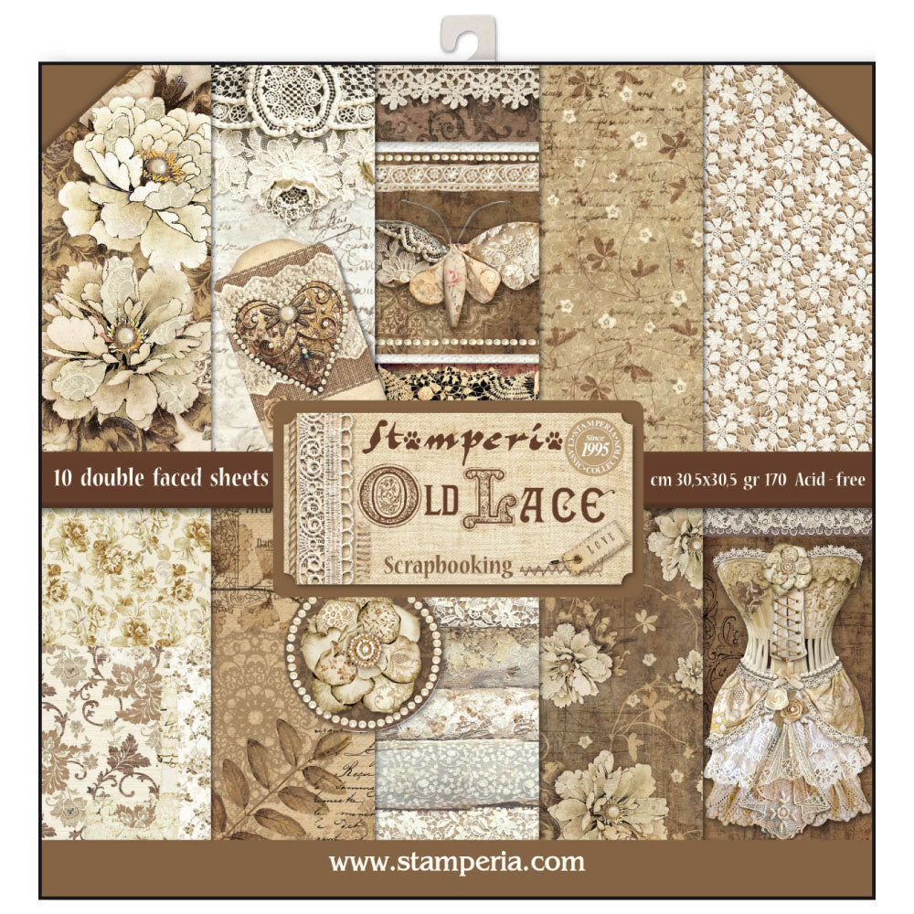 Shop Stamperia Old Lace Scrapbooking Paper for Journaling, Decoupage, Mixed Media
