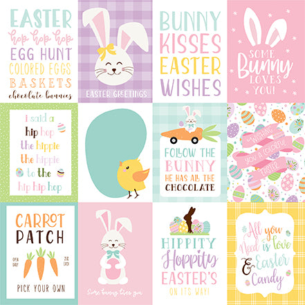 Easter wishes Echo Park Journaling Card, Seasonal Collection - 12"x12" Double-Sided Scrapbooking Cardstock