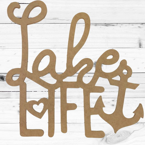 Lake Life Wall Art - Wood Shape 12" Find top quality MDF wood craft cut outs for decoupage. Wooden shapes make great home décor projects