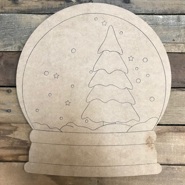 Christmas Tree Snow Globe - Wood Shape 10" Find top quality MDF wood craft cut outs for decoupage. Wooden shapes make great home décor projects