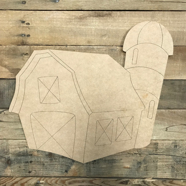 Barn - Wood Shape 10" Find top quality MDF wood craft cut outs for decoupage. Wooden shapes make great home décor projects