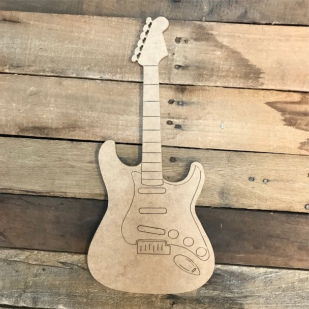Electric Guitar - Wood Shape 12" Find top quality MDF wood craft cut outs for decoupage. Wooden shapes make great home décor projects