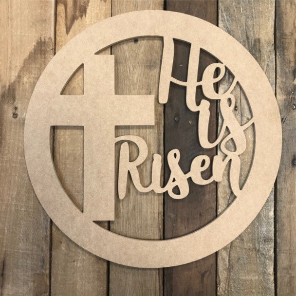 He is Risen - Wood Shape 12" Find top quality MDF wood craft cut outs for decoupage. Wooden shapes make great home décor projects