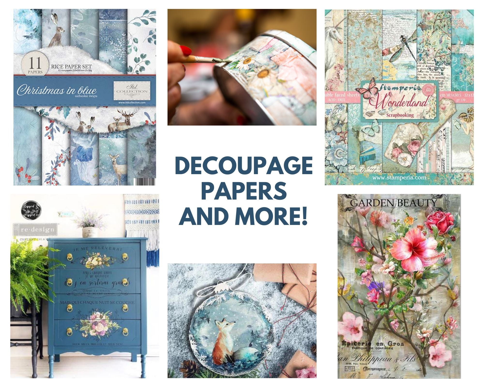 Decoupage Craft Ideas For Adults - You'll want to try - Pillar Box Blue