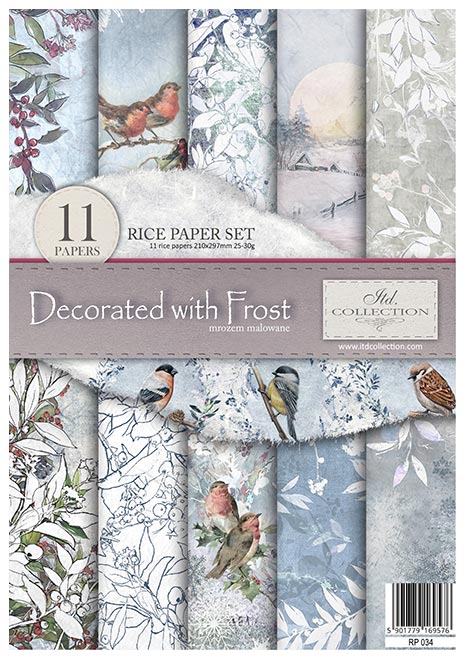 This beautiful set of ITD Collection coordinating A4 rice papers has perfectly matched graphics. They are selected so that all papers fit into one complementary, harmonized group and match each other in terms of color and design.