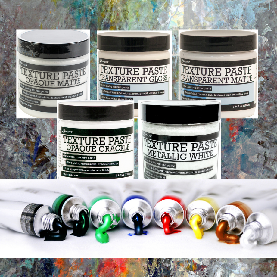 Ranger Texture Paste Plastic Paste Texture Paste Transparent Matte High  Gloss Cracked Acrylic Paint