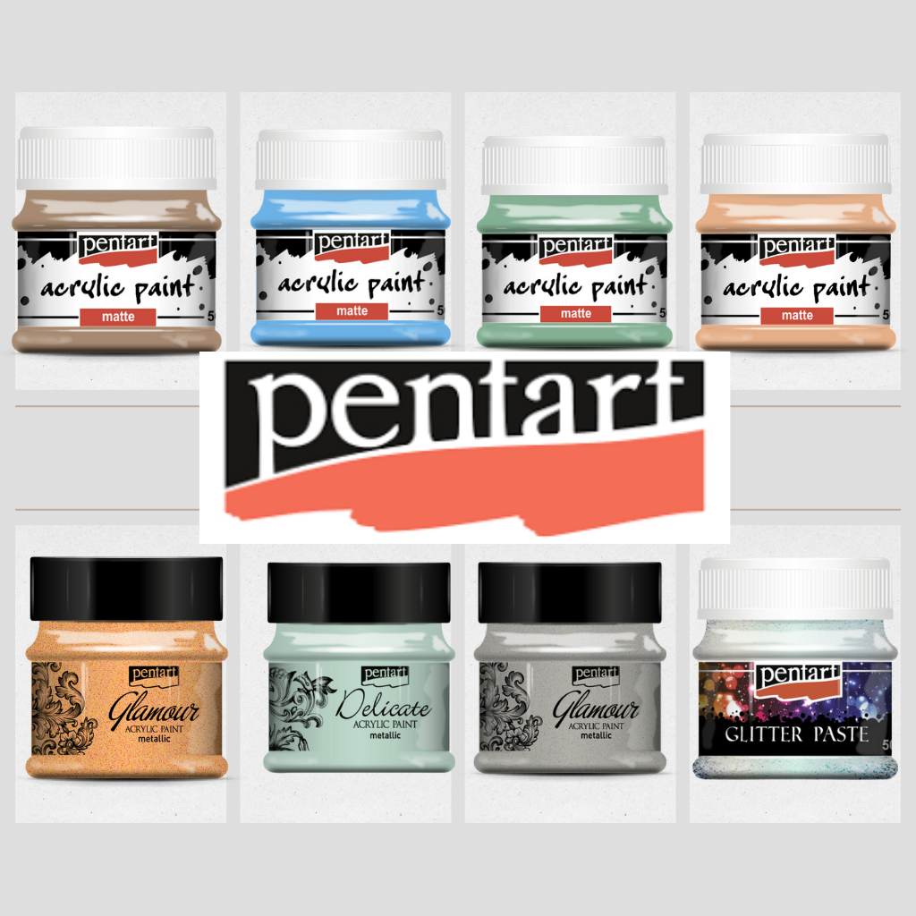 Durable & Vibrant: Pentart Metallic Acrylic Paint by Pentacolor – Decoupage  Napkins.Com