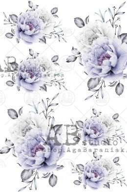 purple blossoms on white AB Studio Rice Papers