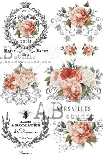 French label with pink rosses AB Studio Rice Papers