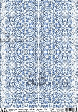 blue and white patterns AB Studio Rice Papers