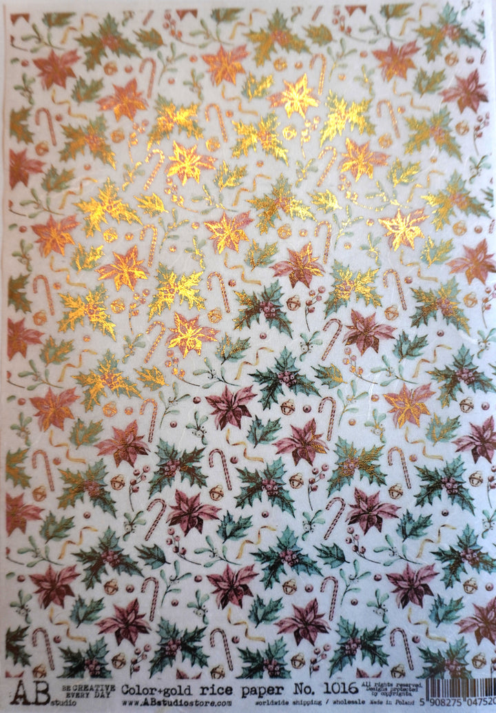 Christmas Decoupage Rice Paper