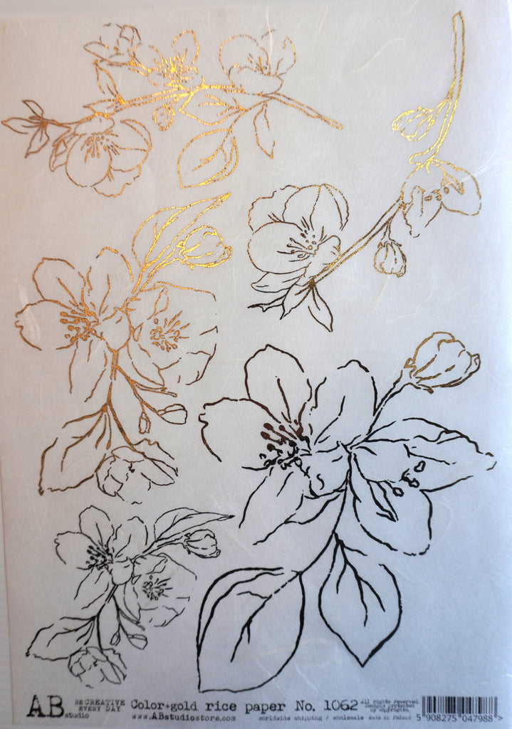 gilded flowers AB Studio Rice Papers